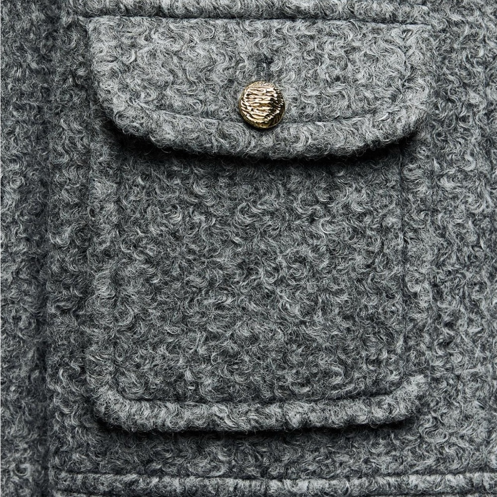Zara Gray Blazer Jacket - Picture 6 of 9
